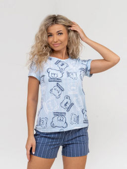 Костюм женский, цвет голубой синий