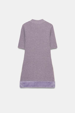 TEXTURED FAUX FUR DRESS - Zara фото 6