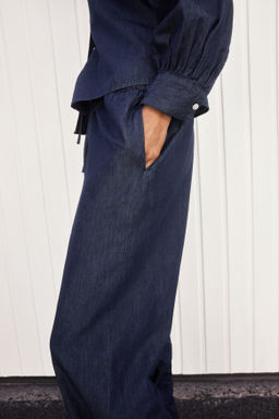Pantal?n denim con cord?n de ajuste - H&m фото 4