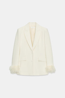 BLAZER HOMBRERAS PU?O PLUMAS / Crudo medio - Zara фото 5