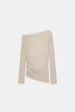 ASYMMETRIC MOCK LAYER T-SHIRT - Zara фото 12