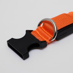 Ошейник с подсветкой размер L, ОШ 45-52 х 2,5 см, 3 режима свечения оранжевый - Пижон фото 5