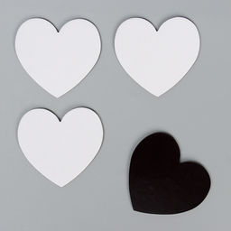 Набор холстов на магните «Сердце», 7,5 см, 4 шт