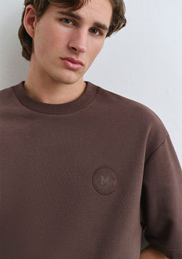 Mavi Patch Logo Kahverengi Tisort  фото 5