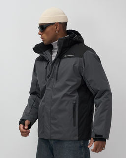 Горнолыжная куртка мужская зимняя темно-серого цвета 7611TC - Mtforce фото 2