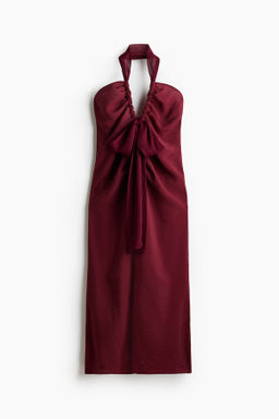Vestido halter de sat?n