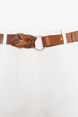 BELTED FLOWING BERMUDA SHORTS - Zara фото 18