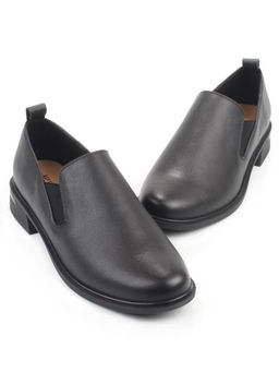 03-M47-20 BLACK Лоферы женские (натуральная кожа)