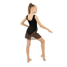 Юбка гимнастическая Grace Dance, с запахом, р. 26-28, цвет чёрный  фото 5