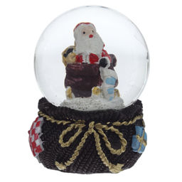 Фигурка декор в стекл шаре "Дед Мороз/Мишка/Олень", D 4.5 см, L4,5 W5 H6 см, 4в.