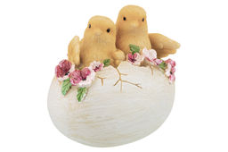 Фигурка декор. 9,5*7,5*9,5 см "Цыплята в яйце"