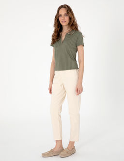 Haki Slim Fit Basic Ti__rt