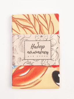 Набор полотенец кухонный Доляна Пасхальный цыплёнок 35?60 см - 2 шт., 100% хлопок