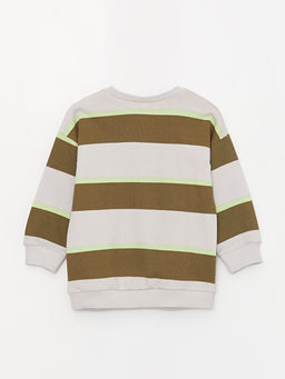 Bisiklet Yaka Uzun Kollu ?izgili Erkek Bebek Sweatshirt - Waikiki фото 2