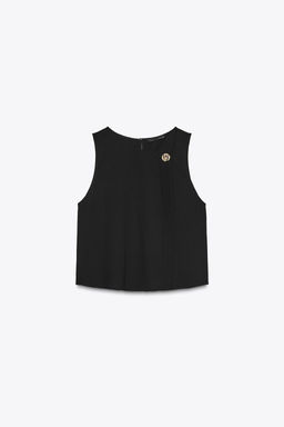 PIN TUCK TOP WITH HARDWARE - Zara фото 7