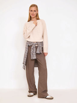 Джемпер с содержанием кашемира B2909/milkstone - Emka фото 3