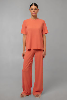 Арт 10401/1 Пижама с брюками 44-52 (5 шт) Цвет:лососевый
