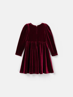 Платье бархатное с фонариками Вишневый джем - Bungly фото 3