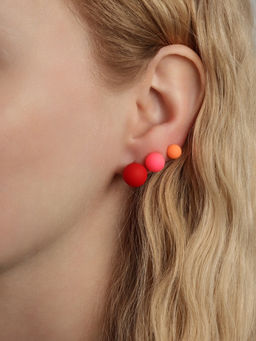 Серьги пусеты QF «Рэйчел», 15 пар, бусины d=6-10 мм, цвет МИКС