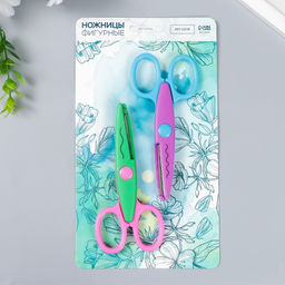 Ножницы рельефные «Цветик», (набор 2 шт.), 13 см, МИКС