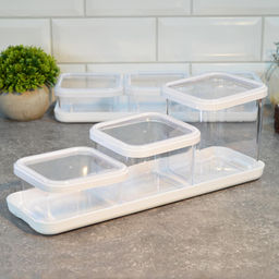 Набор для сыпучих 3шт Cubbo Scandi (0,4+0,6+0,9л) (белый)