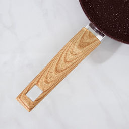 Сковорода Magistro Natural. Brown, d=20 см, ручка soft-touch, антипригарное покрытие, индукция, кованый алюминий, коричневая