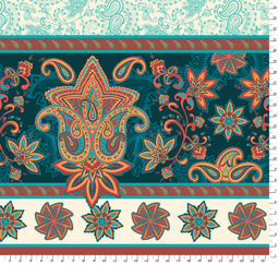 Ткань для пэчворка PEPPY СКАЗОЧНЫЙ ВОСТОК ПАНЕЛЬ ФАСОВКА 60 x 110 см 146 г/кв.м 5 100% хлопок СВ-01 белый