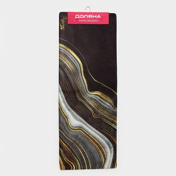 Коврик для ванной и туалета Доляна Камень, 44?120 см, чёрный фото 8