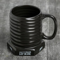 Кружка чайная керамическая Настоящий мужик, 400 мл