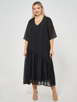 Платье 0361-1с чёрный кристалл