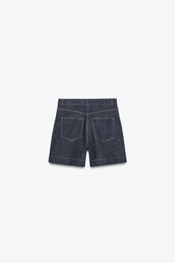 Z1975 HIGH-WAIST DENIM BERMUDA SHORTS - Zara фото 7