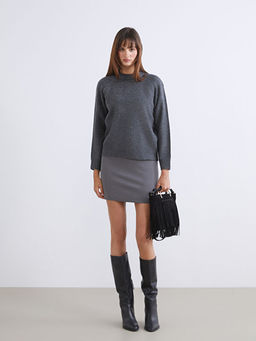 Bisiklet Yaka Kad?n Triko Kazak