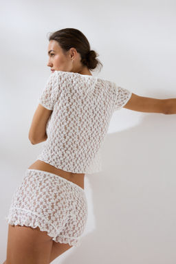 Pijama de encaje con ribetes de picot - H&m фото 2