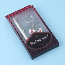 Набор подарочный 2в1 (ручка, брелок сердечки) - Simaland фото 2