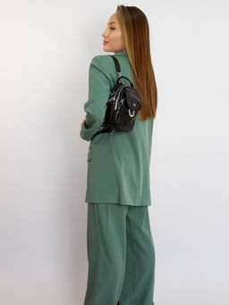 LACCOMA рюкзак 18147-черный натуральная кожа полиэстр  фото 5