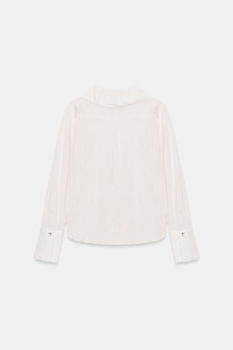 STRIPED SHIRT WITH RUFFLES - Zara фото 8