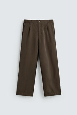 PANTAL?N FLUIDO RELAXED FIT / Marr?n - Zara фото 7