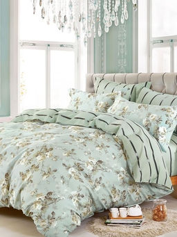 Постельное белье сатин элит на молнии - Северный цветочек Семейный (нав.70х70)