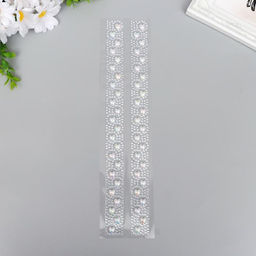 Декоративная самоклеящаяся лента из страз. длина каждой 300 мм, ширина 25 мм. - Simaland фото 2