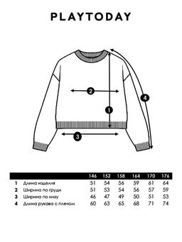 PlayToday / Джемпер трикотажный для девочек  фото 3