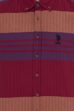 U. S. Polo Assn Мужская рубашка с длинным рукавом вишневого цвета - U.s. polo assn фото 6