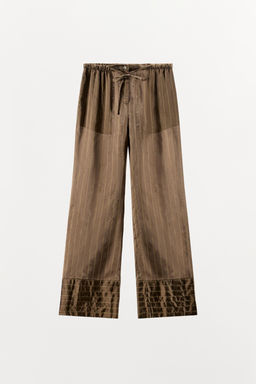 STRIPED PYJAMA TROUSERS - Zara фото 7