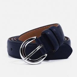 Ремень женский, ширина 2,5 см, винт, пряжка металл, цвет синий