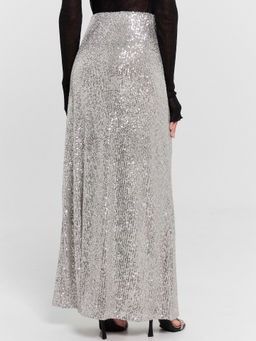 Юбка женская серебристая с пайетками серебро 152798 - Mark formelle фото 8