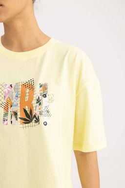 DeFactoFit Футболка Oversize с круглым вырезом и короткими рукавами NBA Wordmark  фото 4