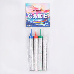 Свечи фонтаны в торт «Цветные искры», 4 шт., 10 см, горение 30 сек.