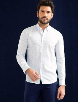 Beyaz Slim Fit Uzun Kollu G_mlek