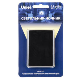 DTL-320 Прямоугольник/Black/Sensor Светильник-ночник. С фотосенсором (день-ночь). Черный. ТМ Uniel - Volpe фото 7