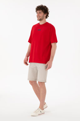 Erkek Oversize Fit Bisiklet Yaka K_rm_z_ Ti__rt Sepette S_rpriz _ndirim - U.s. polo assn фото 5