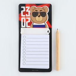 Магнит с блоком для записи и карандашом 23 февраля, 7?14.4 см